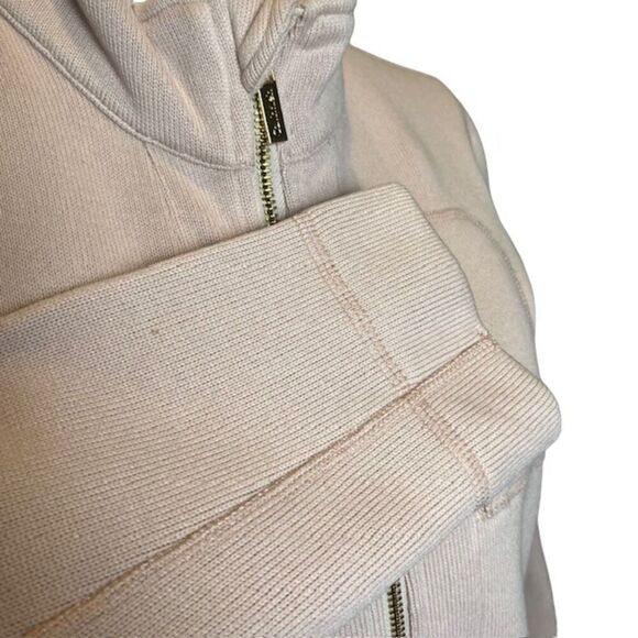 Calvin Klein Coat in Soft Pink with Gold Detail Zip and Chest Pocket Size Medium - Picture 4 of 12